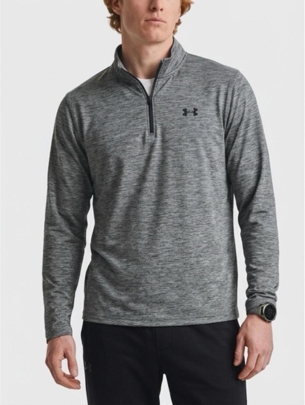 Under Armour HeatGear 1/4 Zip Pullover Men’s 2XL Gray Loose Fit Shirt